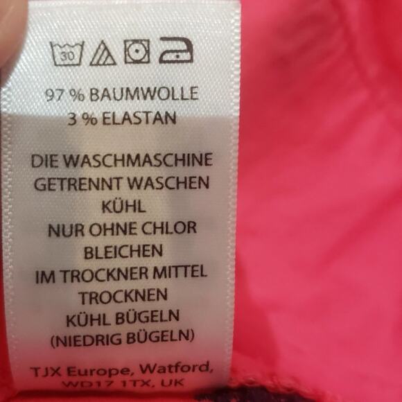 British Khaki Chino Shorts Women 8 Pink w/ Blue Ship Wheel Allover Embroidery - Picture 6 of 6